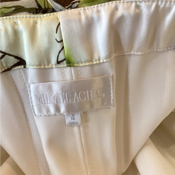 Mikael aghal romantic abstract garden silk cocktail flutter Sleeve Mini dress - Picture 14 of 14